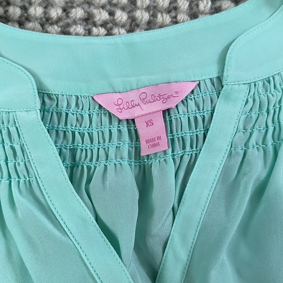 Lilly Pulitzer Sleeveless Silk Top - Mint - XS - Picture 4 of 7